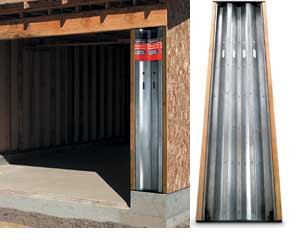Simpson Strong-Tie's Steel Strong-Wall tackles shear wall requirements for garage corners and walls with large window openings.