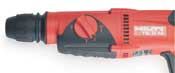 Hilti's precision hammer setting is great for work in softer materials like brick.
