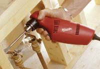 Milwaukee's comfortable handle design and nice power work well for drilling and driving.