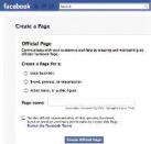 Facebook is small-business-friendly, but don’t try to use your personal profile for business. Instead, set up an “Official Page” for your business using the “Create a Page” dialog. You reach it from the “Ads and Pages” link on the left side of your Facebook personal profile page.
