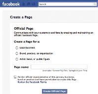 Facebook is small-business-friendly, but don’t try to use your personal profile for business. Instead, set up an “Official Page” for your business using the “Create a Page” dialog. You reach it from the “Ads and Pages” link on the left side of your Facebook personal profile page.