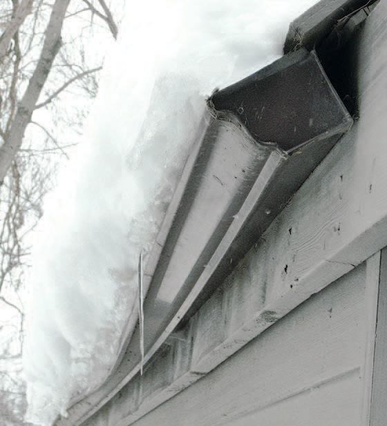 While gutters are often damaged by ice, they are not the cause of ice dams, as is commonly thought.