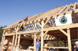 The 42-by-26-foot storage barn was framed with eastern hemlock and white-pine timbers from a local sawmill.