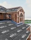 RhinoRoof synthetic roofing underlayment.