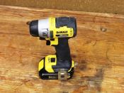 DeWalt DCF895 Brushless Impact Driver – shown here with compact battery. Let the teardown begin.