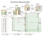 Included with each JobPack framing package is a coded list of materials and placement plans that show the location of each component. To illustrate rim-joist orientation and other tricky connections, the placement plan also provides specific details — shown as enhanced Detail 1, Detail 2, Detail 3, and Detail 4 above.