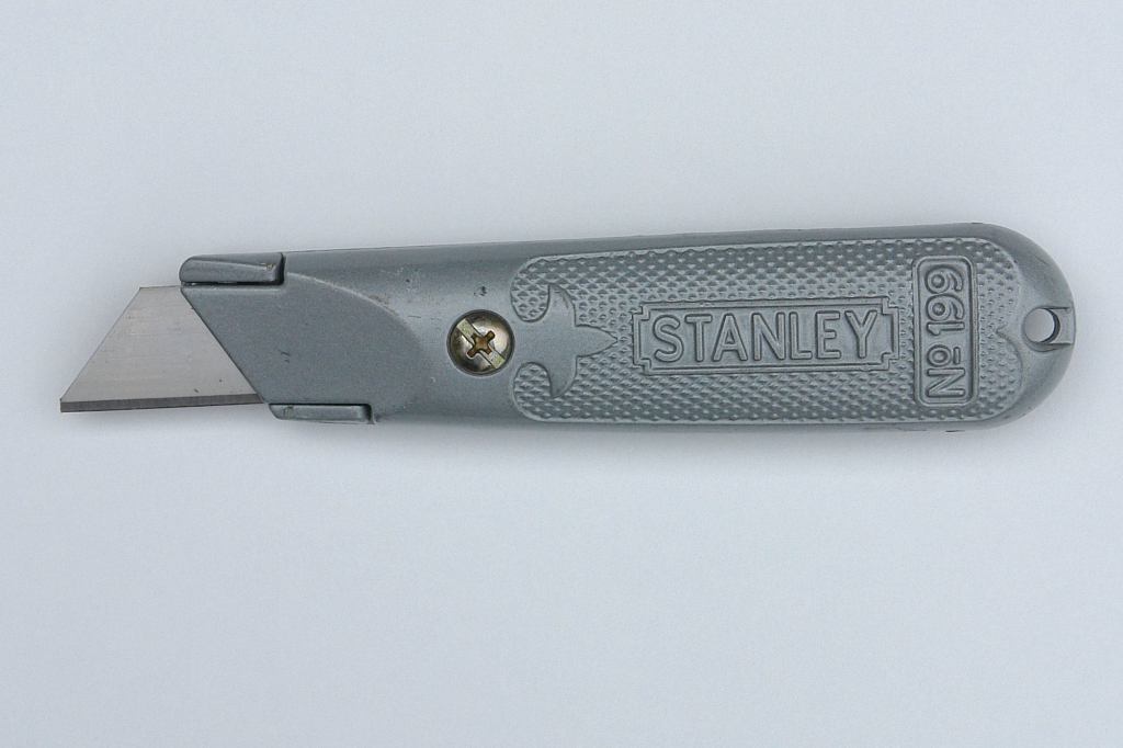 Classic Drywall Knife Sometimes tool manufacturers get it right the first time. Stanley’s fixed-blade No. 199 cast-aluminum utility knife — complete with its fleur-de-lis — was introduced in 1936 for cutting fiberboard, and it’s still one of the most popular knives for ripping drywall panels. To rip panels, experienced rockers commonly start by pinching their tape-measure blade at the required dimension on the panel edge, holding their knife against the tape’s blade hook, and pulling both hands along the panel to score the face paper. The knife blade on the Stanley (and on some other fixed-blade knives) extends about 1/4 inch farther than typical retractable blades do, which makes it easier to hold it against the tape’s hook. As a bonus, the extended blade doesn’t wiggle. The classic knife (model 10-209, stanleytools.com) costs about $6 to $8. — Bruce Greenlaw