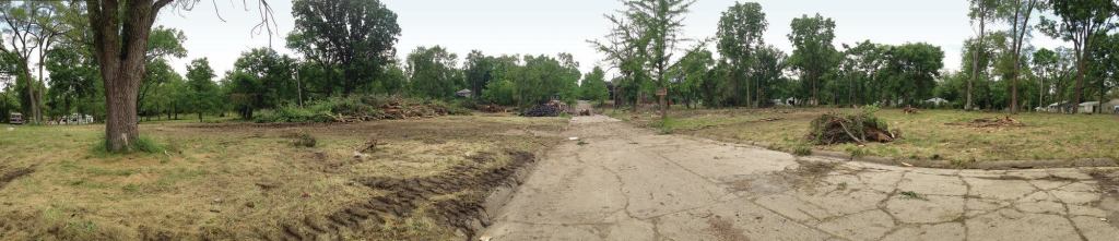 With one successful urban land-clearance project already under its belt (shown), the nonprofit Detroit Blight Authority has embarked on a second, in the city’s Brightmoor neighborhood. The first week’s work in Brightmoor — a 500-lot area containing about 70 vacant structures — yielded 700,000 pounds of trash, 200 discarded tires, 14 abandoned boats, and, sadly enough, one unidentified body.
