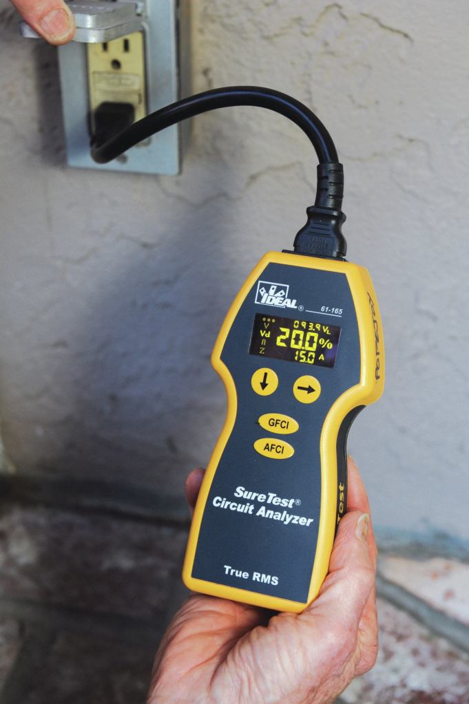 This electrical meter measures voltage drop that can occur from bad connections or splices.