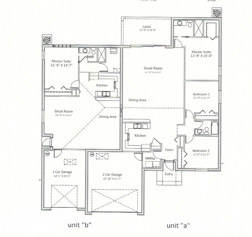 The “flex home” model created by partners Mark Steinberg and Raymond Masciana of M&S Cape Homes is an unconventional duplex, pairing a larger unit with two-car garage to a smaller unit with one-car garage, connected by a secure fire door across the party wall between the two units.