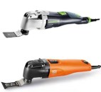 Festool Vecturo OS 400 EQ above; Fein FSC 2.0 SuperCut below.
