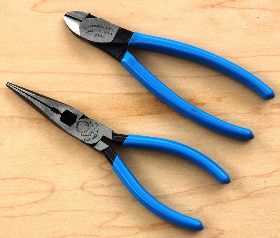 Channellock's E326 6” XLT long nose plier and E336 6” XLT diagonal cutting plier are thinner/sleeker than conventional tools of their kind.