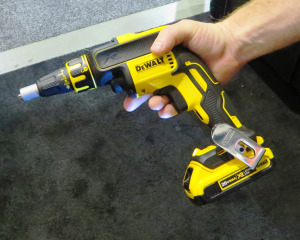 DeWalt brushless drywall gun--somewhere between prototype and production