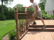 It was short work dismantling everything, thanks to the minimalist railing construction practices.