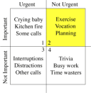 Matrix from Stephen Covey's 7 Habits of Highly Effective People