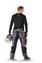Nordic Carpenter Pants. The black material in the crotch and on the back of the knees and calves is stretchable.