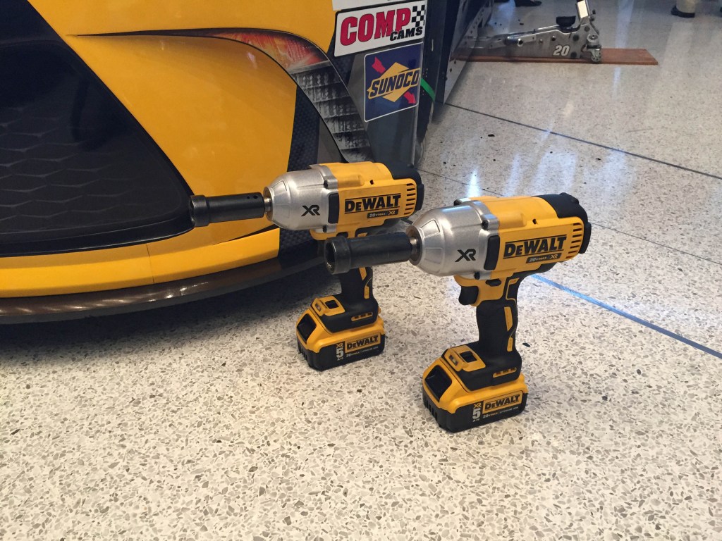New High Torque Impact Wrenches next to Matt Kenseth’s No. 20 Toyota at an event at the NASCAR Hall of Fame in Charlotte, NC.