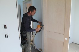 Hanging doors production-style should only take about 20 minutes per door.