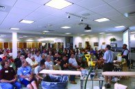 Gary Katz speaks to a group of more than 100 contractors on Cape Cod, stressing the importance of taking pride in one’s work to garner respect from clients and the community.