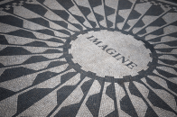 John Lennon Imagine Strawberry Fields Memorial in Central Park, New York