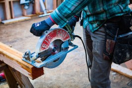At 90° the saw cuts up to 3-7/8” deep. At 45° the depth of cut is 2-3/4”.