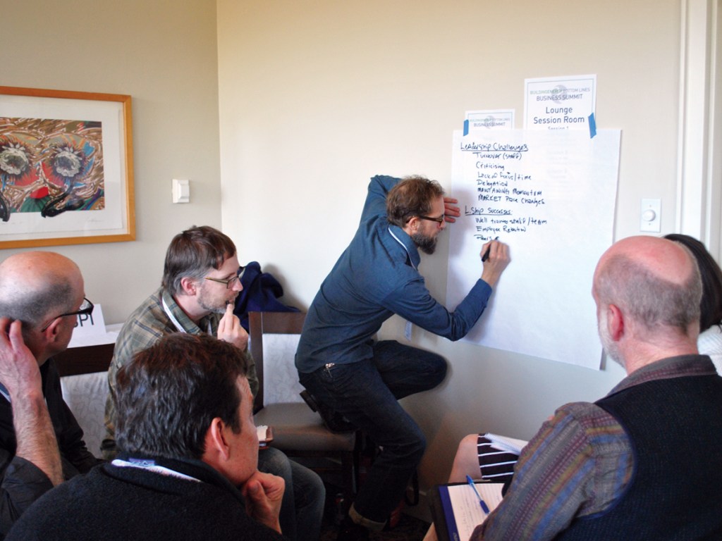 A small group of like-minded building professionals from NESEA dive into the nitty-gritty of a single business, not just looking at how to improve the financial bottom line, but also how to make the employees happy and how to make the business attractive to prospective  employees.