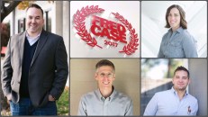 Clockwise from left: Winner, Brian Diamond; finalist Abby Binder; finalist Ken Combs; finalist Zach Snider