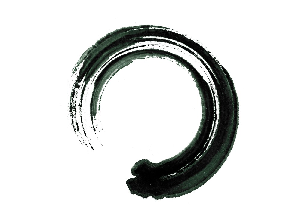 “Ensō" is a circle drawn with a single, broad brushstroke.