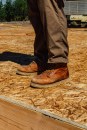 Golden Fox 6-inch Moc Toe Wedge Pro Work Boot features full-grain leather uppers, a pigskin collar, and a polyurethane wedge sole. The author instantly found the boots comfortable, and they have held up well to four months of abuse on the job.