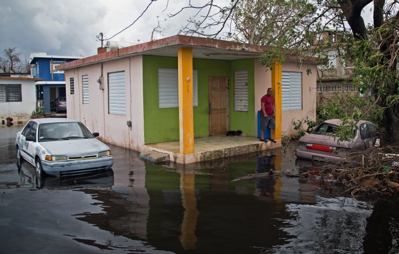 A flooded home in Puerto Rico on September 21, 2017. (Photo by Yuisa Rios/FEMA)
