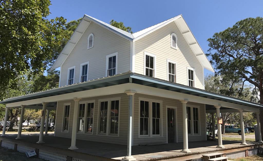 19th century house in Sarasota County, Fla., with generous overhangs.