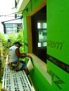 Window installation begins with properly flashing the opening. The first piece of flashing to be installed is the sill flashing below the rough opening.