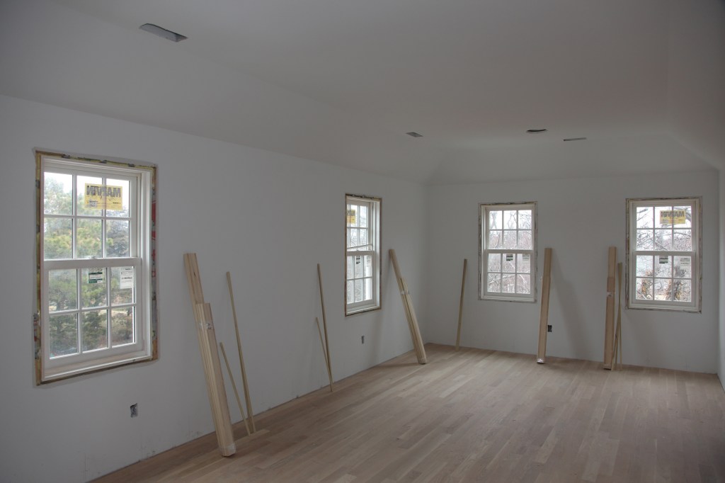 For the finish-carpentry crew on this job, one carpenter was responsible for the casing while another took care of the aprons. Rough lengths for all of the trim (including the stool stock and extension jambs) was cut as a kit and placed next to each window.