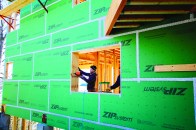 The OSB-sheathed double stud wall had limited drying in the outward direction, and in this cold climate, posed a risk of condensation.