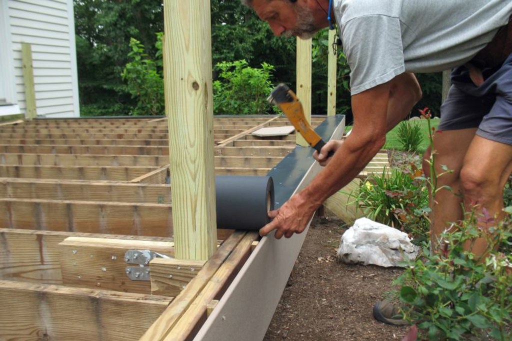 PT spacers between the fascia and framing and a membrane cap over the gap will minimize potential water damage to the rim joists.