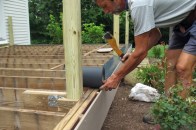 PT spacers between the fascia and framing and a membrane cap over the gap will minimize potential water damage to the rim joists.