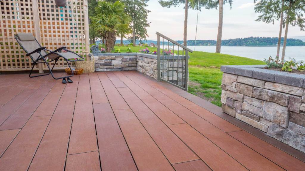 Terraza is a hard, slip-resistant decking from Spain that is made with a resin core and a high-pressure laminate top skin.
