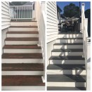 Unlike wood, composites have a bottom side, edge profiles, or unsightly core material we try to hide with borders and miters so only the edges—not ends—show.