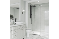 Matte black fixtures, a white vessel sink, an open concept show and high-contrast, mosaic floor tile are among some of the most popular bathroom design trends, according to a recent study by Wayfair Professional, in partnership with Pinterest.