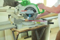 Before coping a joint, cut the molding at 45 degrees to reveal its profile.