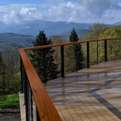 The DesignRail system by Feeney, Inc., shown here in Walnut.