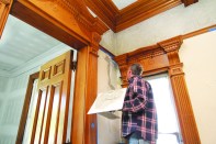 Built in 1884, the mansion had a number of different plaster finishes.