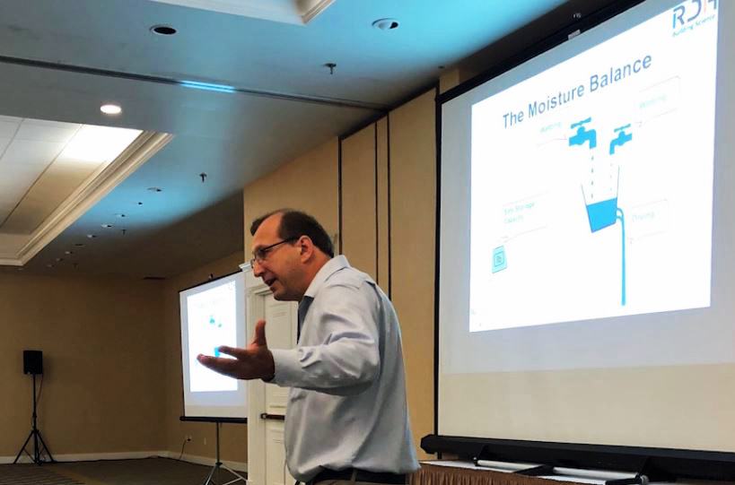 John Straube enlightening attendees at The Westford Symposium on Building Science (a.k.a. Summer Camp).