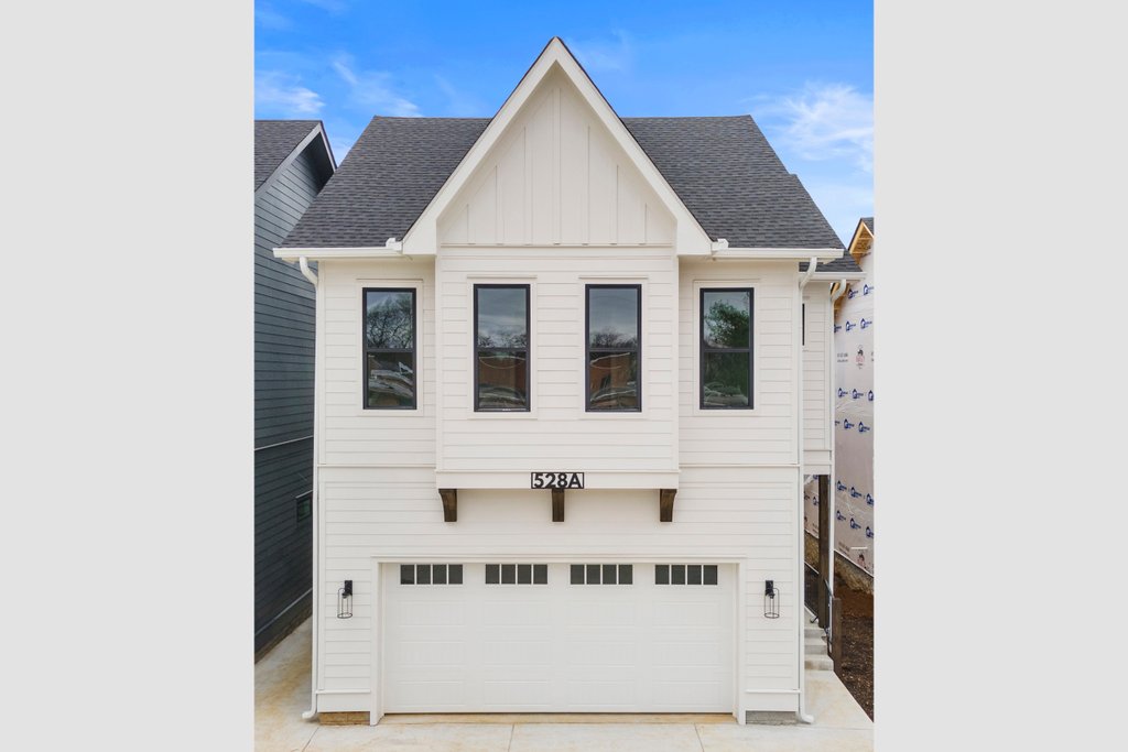 Narrow Farmhouse Plan, Front Exterior. See Details at Houseplans.com.