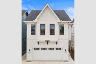 Narrow Farmhouse Plan, Front Exterior. See Details at Houseplans.com.