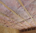 Use full-width batts for insulating between I joists.