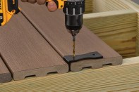 Jig for Cortex fasteners in TimberTech scalloped deck boards