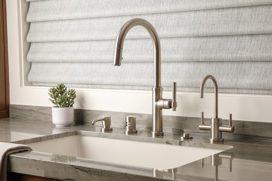 Newport Brass pull-down kitchen faucet