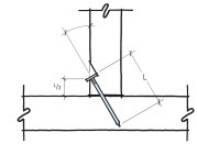 Place toenails away from the end of the board a distance that’s equal to one-third the length of the nail. Angle the nail so it comes through at the center of the board’s thickness. This angle is less than 45 degrees.