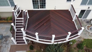 This ipe deck won first place in the “Wood Deck Under 25K” category in the North American Deck and Railing Association’s 2023 deck competition.